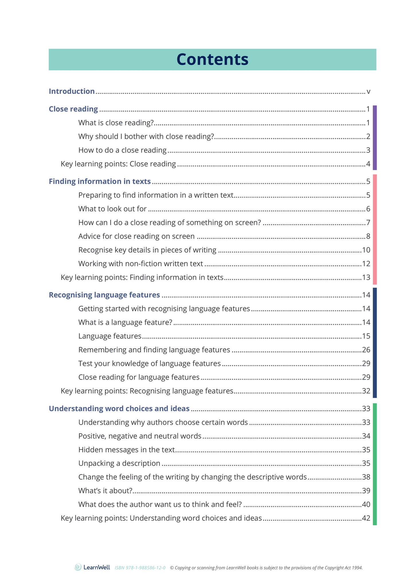 Year 9 Close Reading of Written Texts Learning Guide