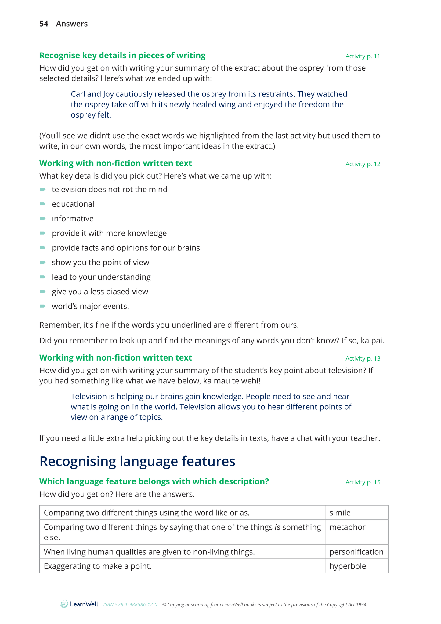 Year 9 Close Reading of Written Texts Learning Guide