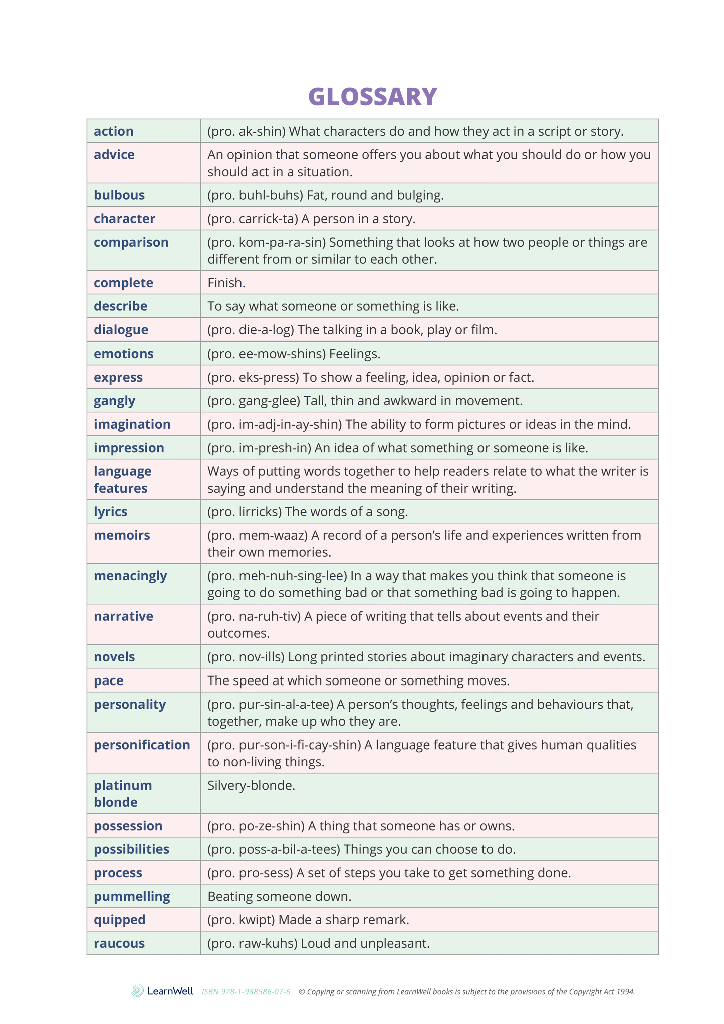 Year 9 Creative Writing Skills Learning Guide