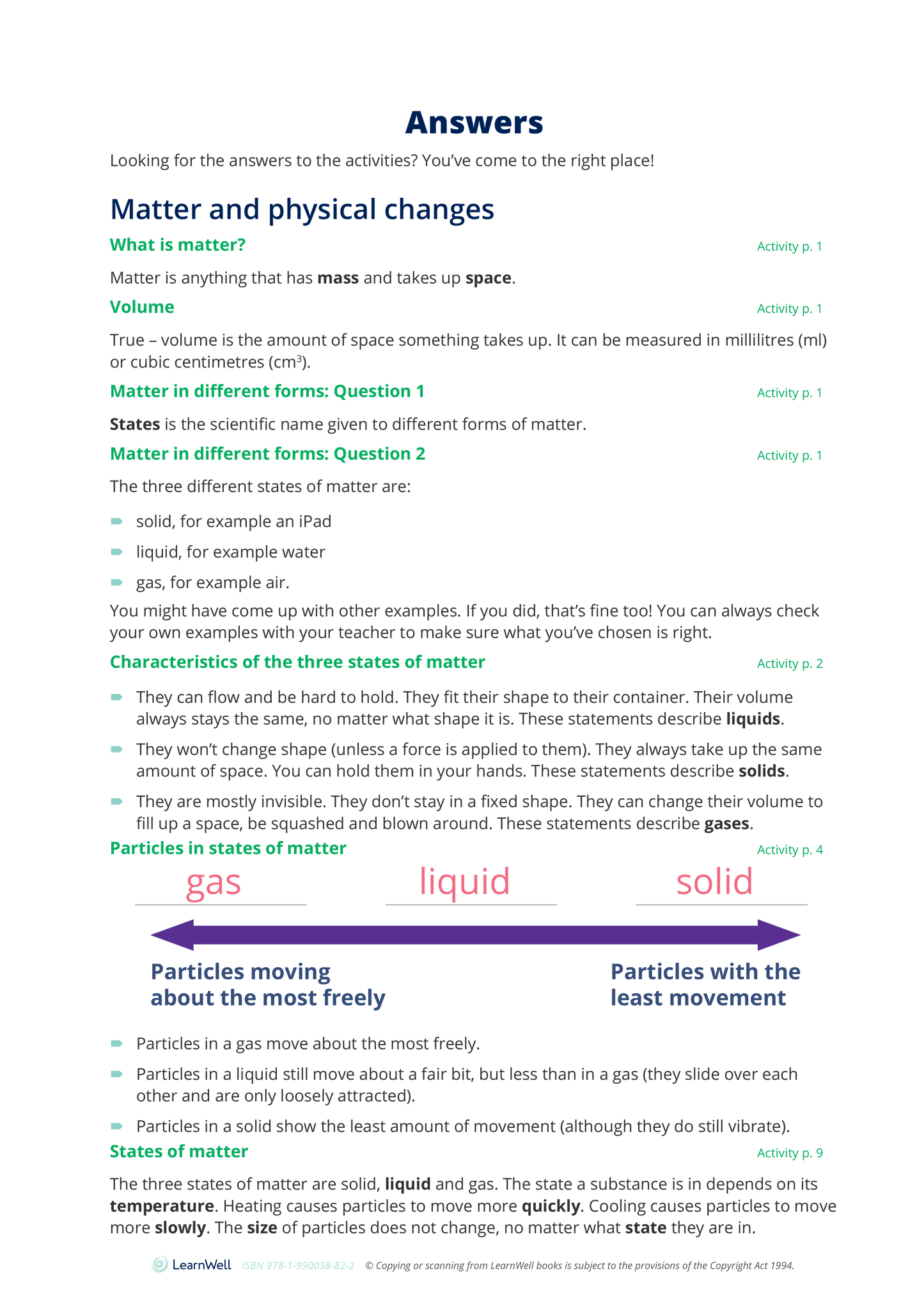 Year 9 Material World Learning Guide